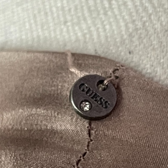 Guess 100% Silk Strapless Dress 2 High-Low Tube Tie-Dye Chiffon Striped Sun - Picture 6 of 14